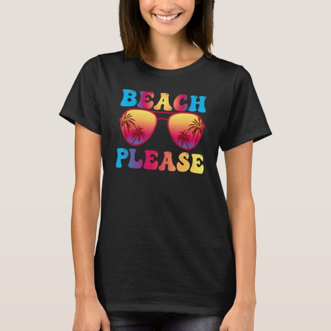 Beach Snälla Sunglasses Hawaii Beach Hej Summer T Shirt (Framsida)
