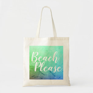 Beach Snälla Teal Aqua Ombre Beach Tygkasse