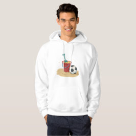 Beach Soccer Bucket and Ball in the Sand Hoodie