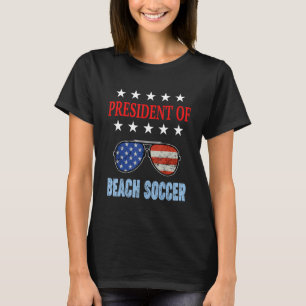 Beach Soccer-tillbehör USA flagga Beach Sstickning T Shirt