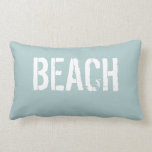 BEACH Solkysst Mjuk Aqua Lumbalpårlägg Lumbarkudde<br><div class="desc">Reversibel i två nyanser av en vacker dämpad akvatisk nyans, denna kudde är perfekt för ditt strandhus - eller bara önsketänkande om att vara där.</div>