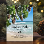 Beach, sommarjul Party Inbjudningar<br><div class="desc">Sommarjulchristmas var inbjudningar till festen med sandstrandbakgrund,  grisen träd grenar,  gräs-koner och en modern party-mall som är lätt att anpassa.</div>