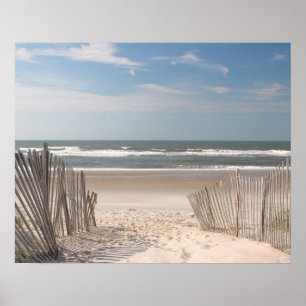 Beach-stängsel Poster