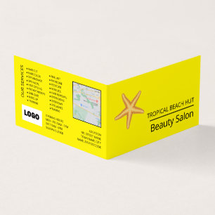 Beach Starfish, Beautician, Loyalty Card Visitkort