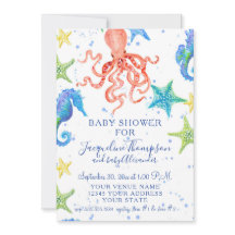 Beach Starfish Octopus Seahorse Boy Shower