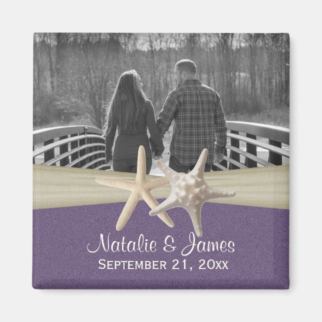 Beach Starfish Photo Magnet (Framsidan)