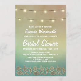 Beach Starfish Seashell Inbjudningskort för möhipp