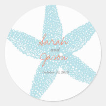 Beach Starfish Sticker 3 tum round