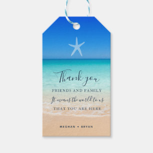 Beach Starfish Tack Wedding Favor Presentetikett
