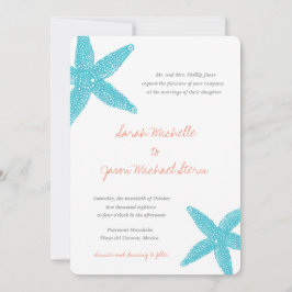 Beach Starfish Wedding-inbjudan Inbjudningar
