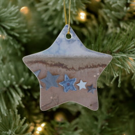 Beach Stars Ceramic Ornament