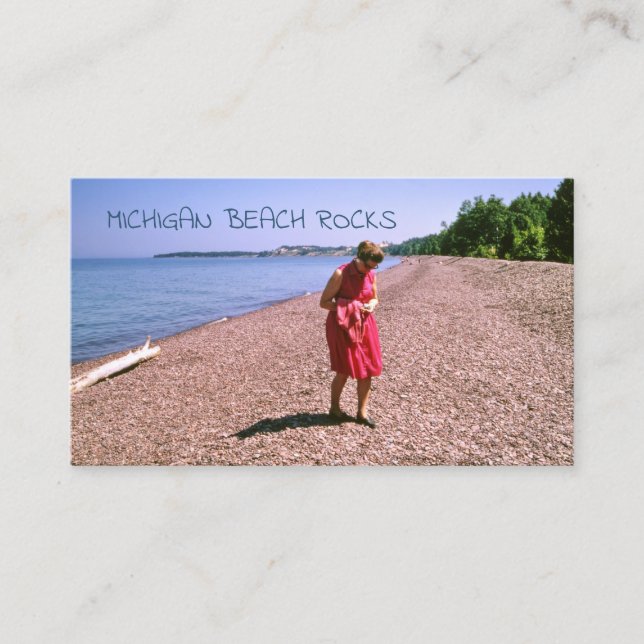 Beach Sten, Rockhound Prospecting Retro Visitkort (Framsida)
