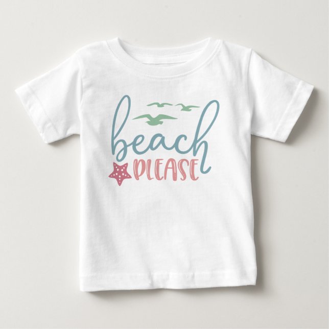 Beach, stjärna fiskens Fiskmåsar Roligt T Shirt (Framsida)
