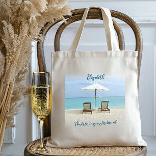 Beach-stolar, Tack, Bridesmaid-meddelandepaket Tygkasse