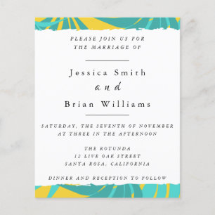 Beach Summer Bröllop Flyer