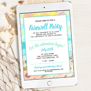 Beach Summer Farewell Party-inbjudan Inbjudningar