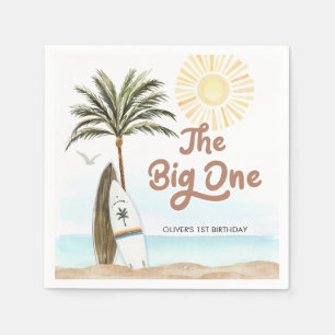 Beach Summer Gender Neutral 1:a födelsedag Pappersservett