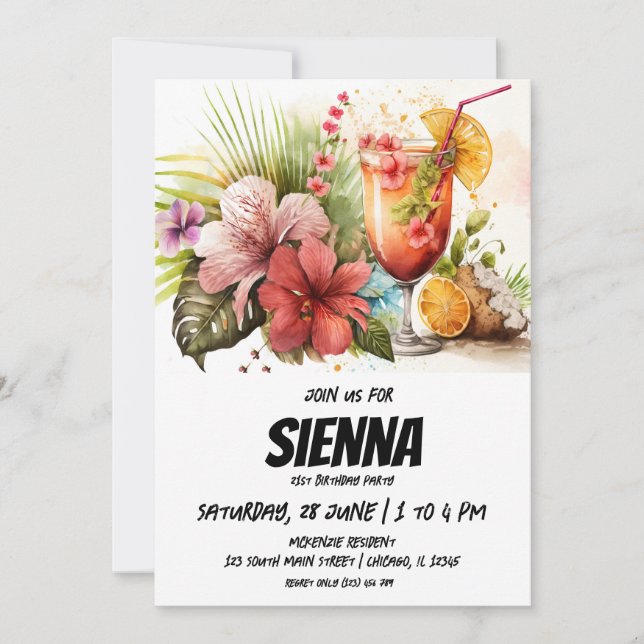 Beach Summer Party-inbjudan Inbjudningar (Framsida)