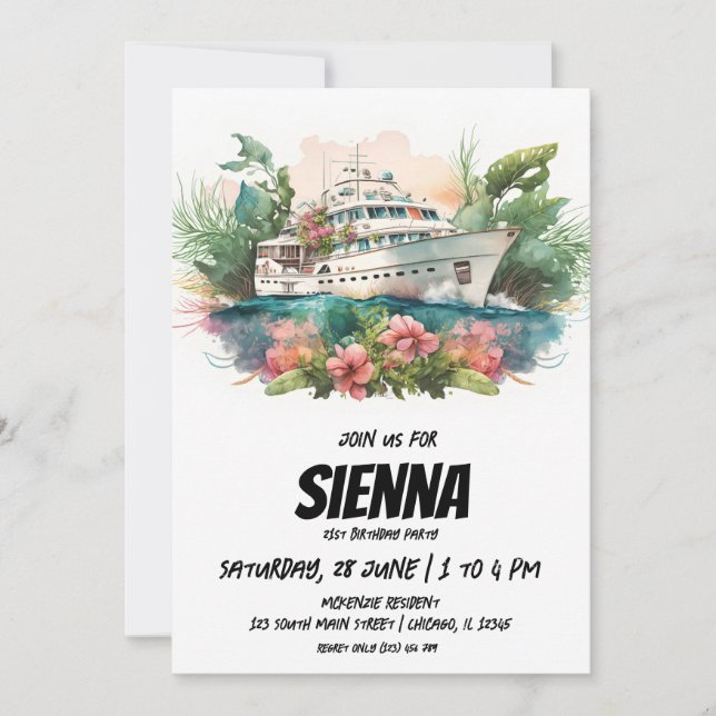 Beach Summer Party-inbjudan Inbjudningar (Framsida)