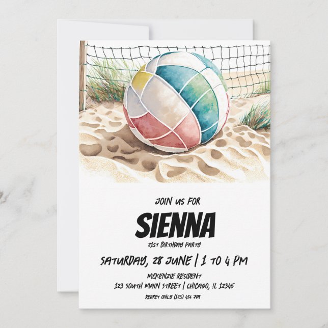 Beach Summer Party-inbjudan Inbjudningar (Framsida)