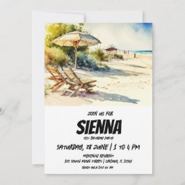 Beach Summer Party-inbjudan Inbjudningar