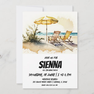 Beach Summer Party-inbjudan Inbjudningar