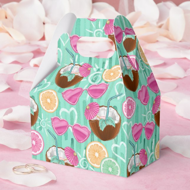 Beach Summer Pattern  Presentaskar (Bröllop)