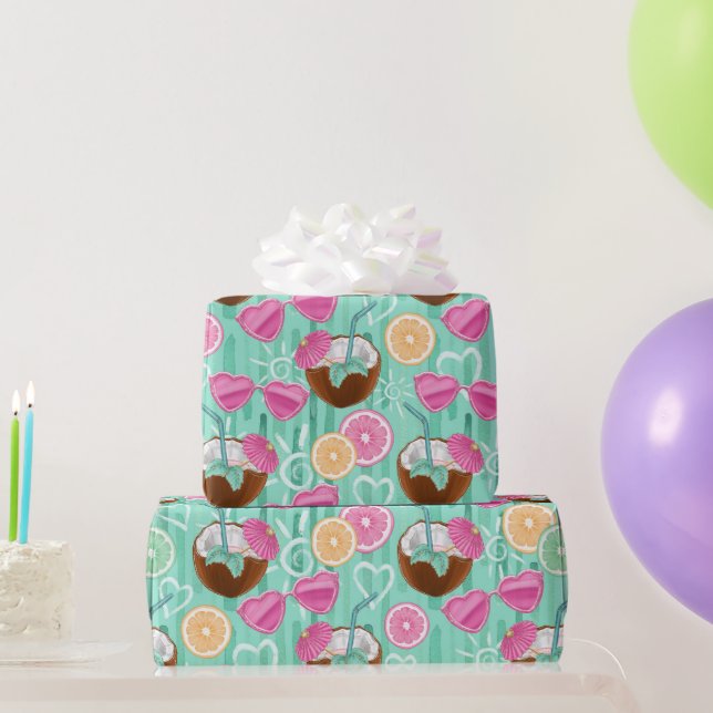 Beach Summer Pattern  Presentpapper (Festgåvor)