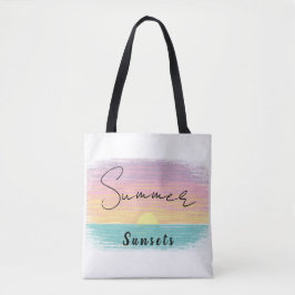 Beach Summer Sunset in Pastel Tygkasse