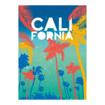 Beach Summer Theme California Poster konst