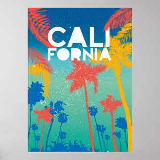Beach Summer Theme California Poster konst