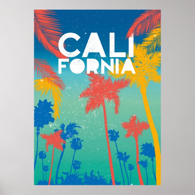 Beach Summer Theme California Poster konst (Framsidan)