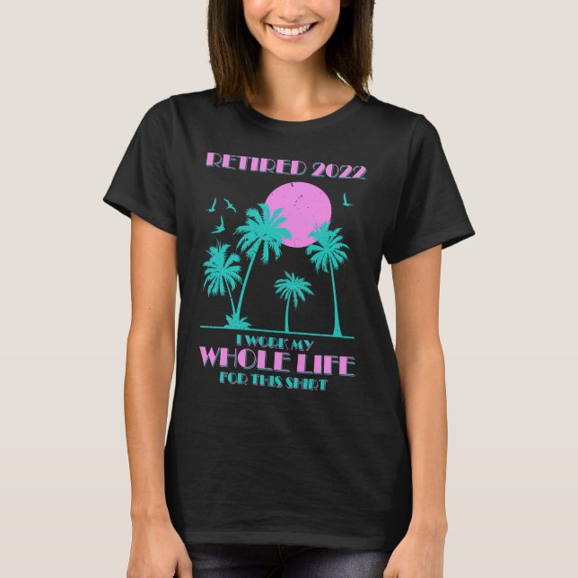 Beach Summer Vacation är tillbaka 2022 och jag job T Shirt (Framsida)