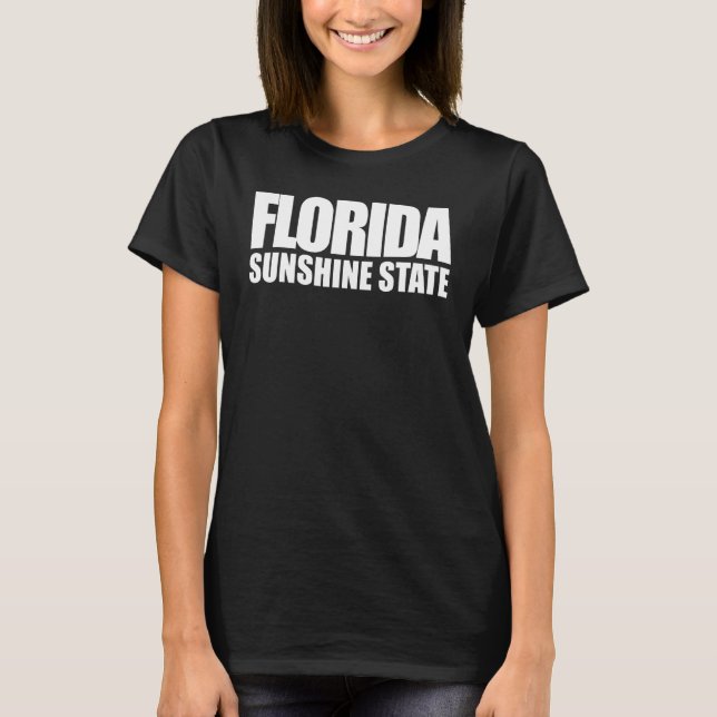 Beach Summer Vacation Florida Sunshine State T Shirt (Framsida)