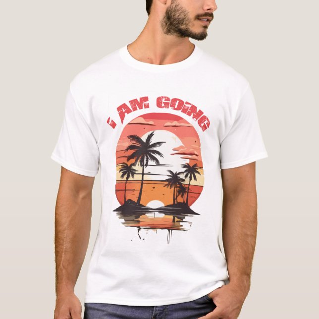 Beach summer vacation shirt t shirt (Framsida)