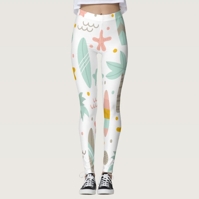 Beach Summer vibes Leggings (Framsida)