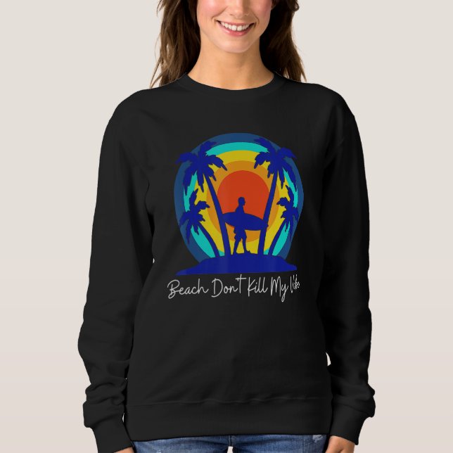 Beach Summer Vibes Surfer Graphic T Shirt (Framsida)