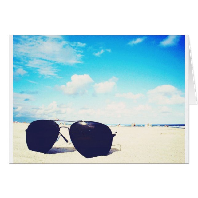 Beach Sunglass Hälsningskort (Framsidan Horizontal)