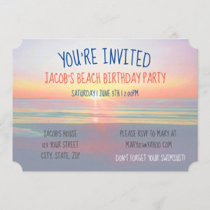 Beach Sunrise Party-inbjudan Inbjudningar