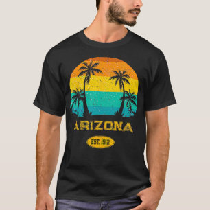 Beach Sunset Arizona AZ USA Handflatan Träd Tropic T Shirt