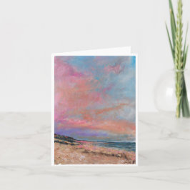 Beach Sunset Art Anteckningskort