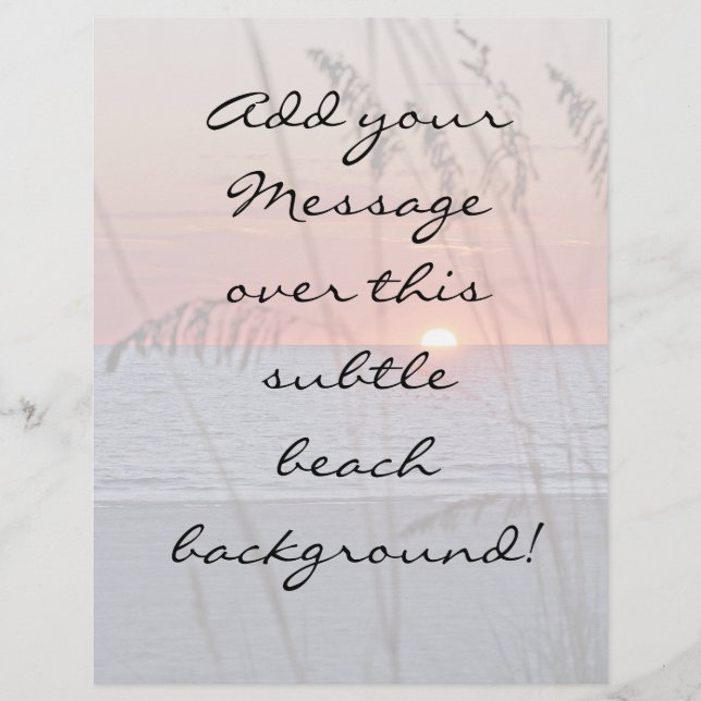 Beach Sunset Background Flyer (Framsidan)