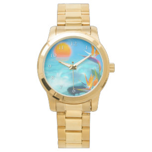 BEACH SUNSET Birds of Paradise Armbandsur