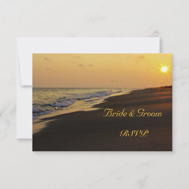 Beach Sunset Bröllop OSA Card (Framsida)