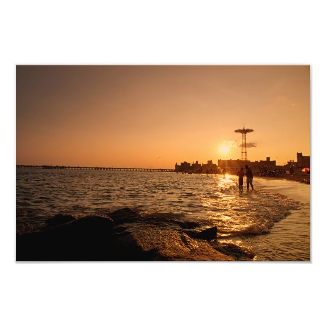 Beach Sunset - Coney Island - Brooklyn Fototryck (Framsidan)