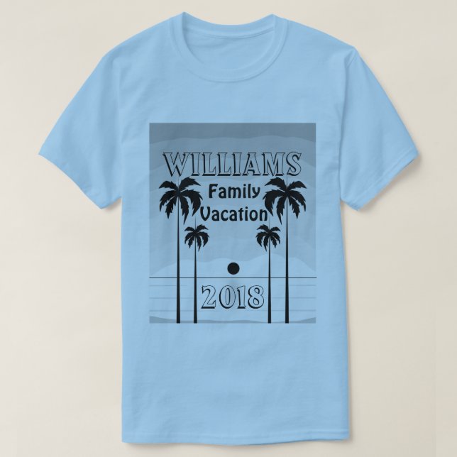 Beach Sunset Family Vacation T-shirt (Design framsida)