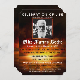 Beach Sunset|Firande of Life Photo Investigation Inbjudningar