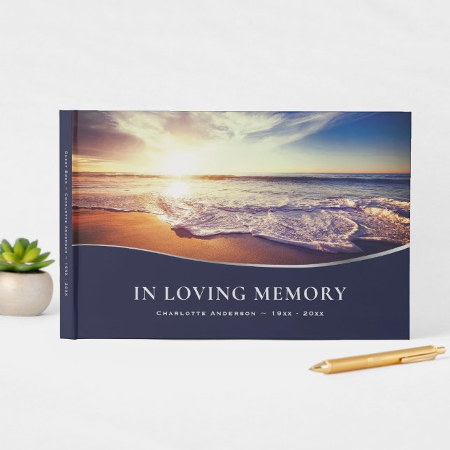 Beach Sunset Funeral Gästböcker (InSitu Display)