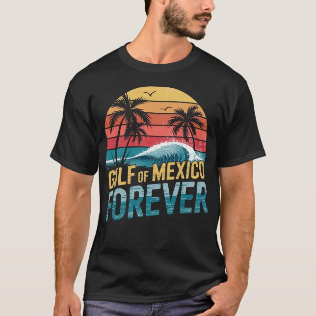 Beach Sunset Graphic Tee Bukt of Mexico T-shirt (Framsida)