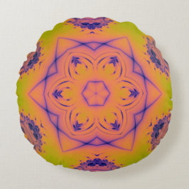 Beach Sunset High Contrast Mandela Rund Kudde